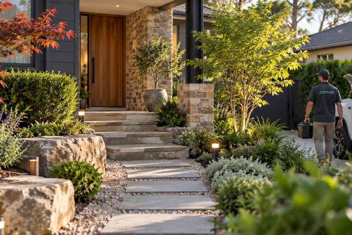 Landscape design and construction project in the Blue Mountains