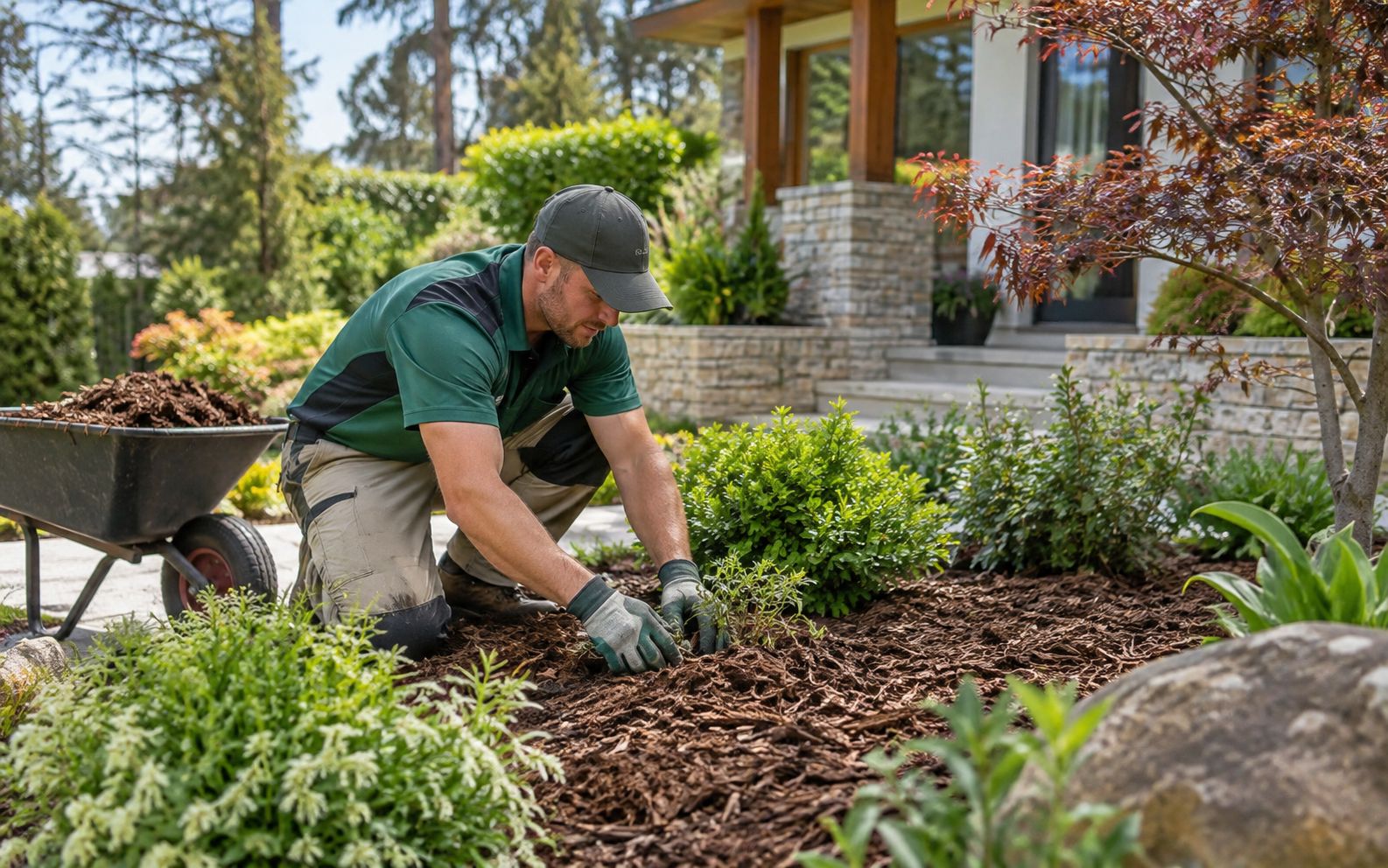 Mulching in the Blue Mountains