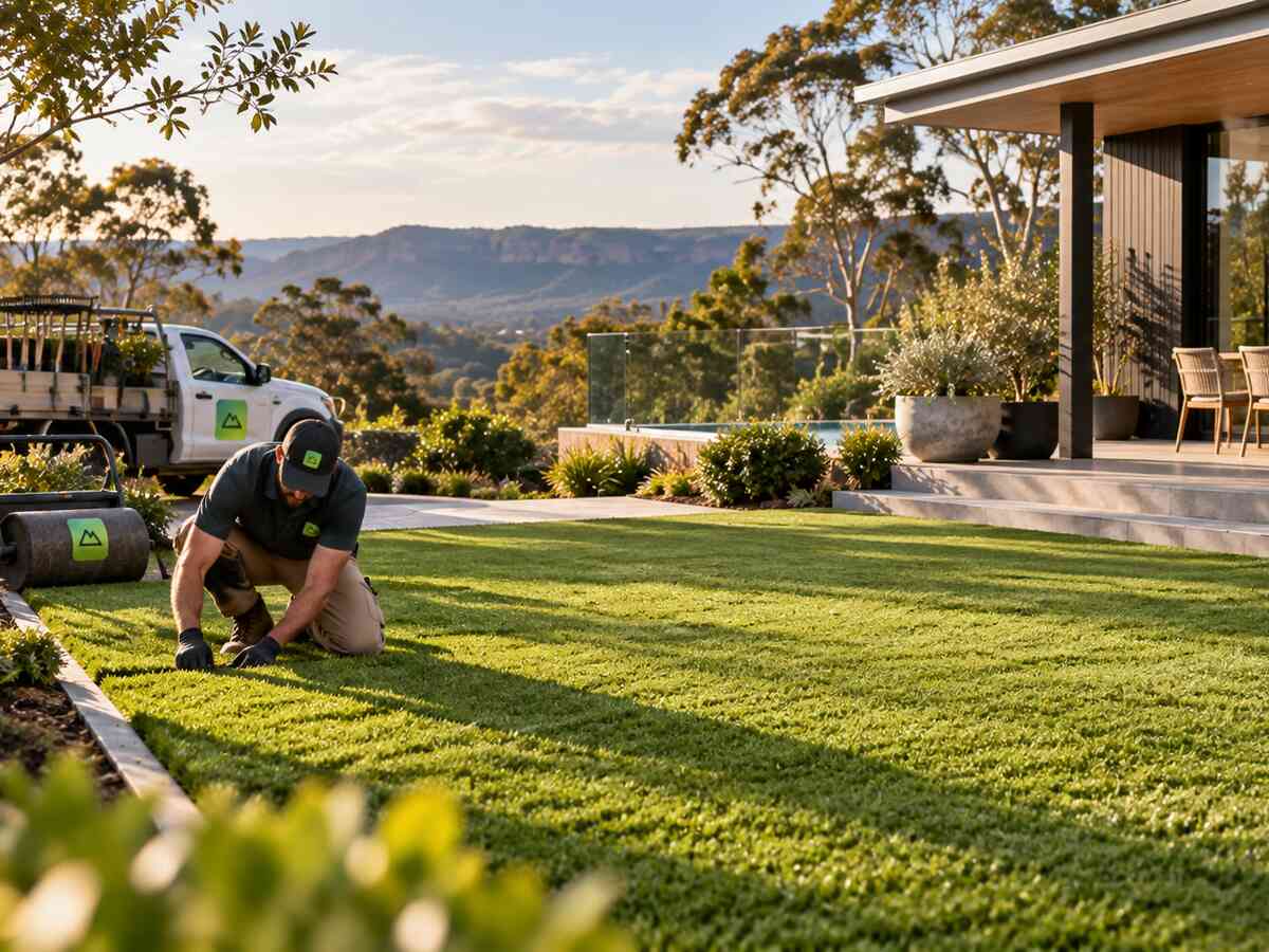 Turf Laying in the Blue Mountains